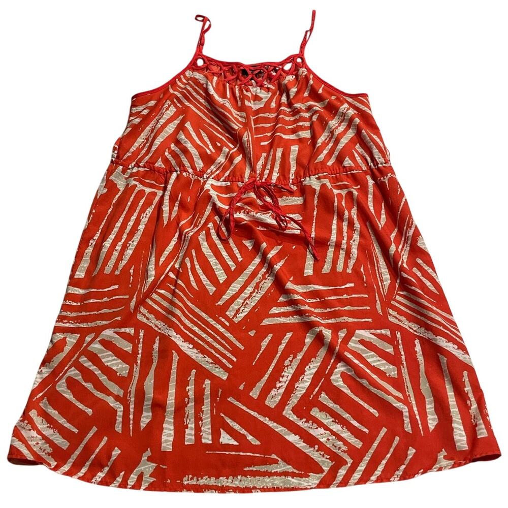 Mossimo Tropical Shift Dress Lightweight Women's Size XXL Orange White 013030647